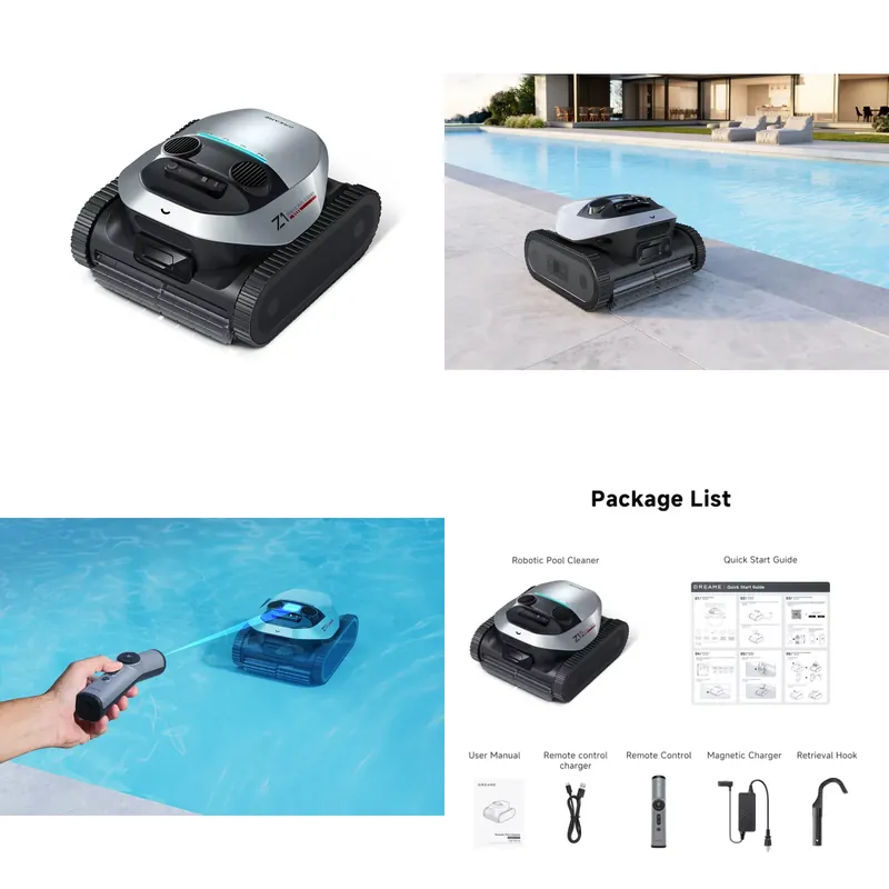 Robotic Pool Cleaner Wall Climbing - Limpiador Robótico Inalámbrico para Piscinas, Escalador
