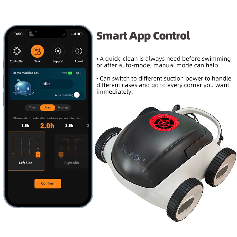 Pool Robot Cleaner Cordless - Limpiador Robótico de Piscinas Inalámbrico con