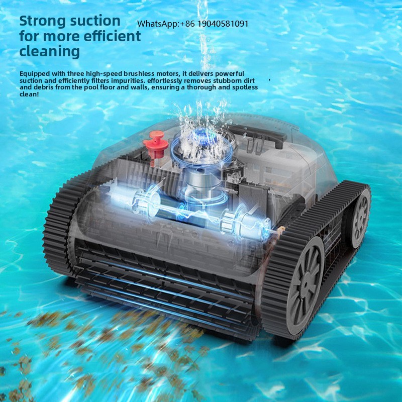 Robotic Pool Cleaner Wall Climbing - Robot de Limpieza de Piscinas Transfronterizo,